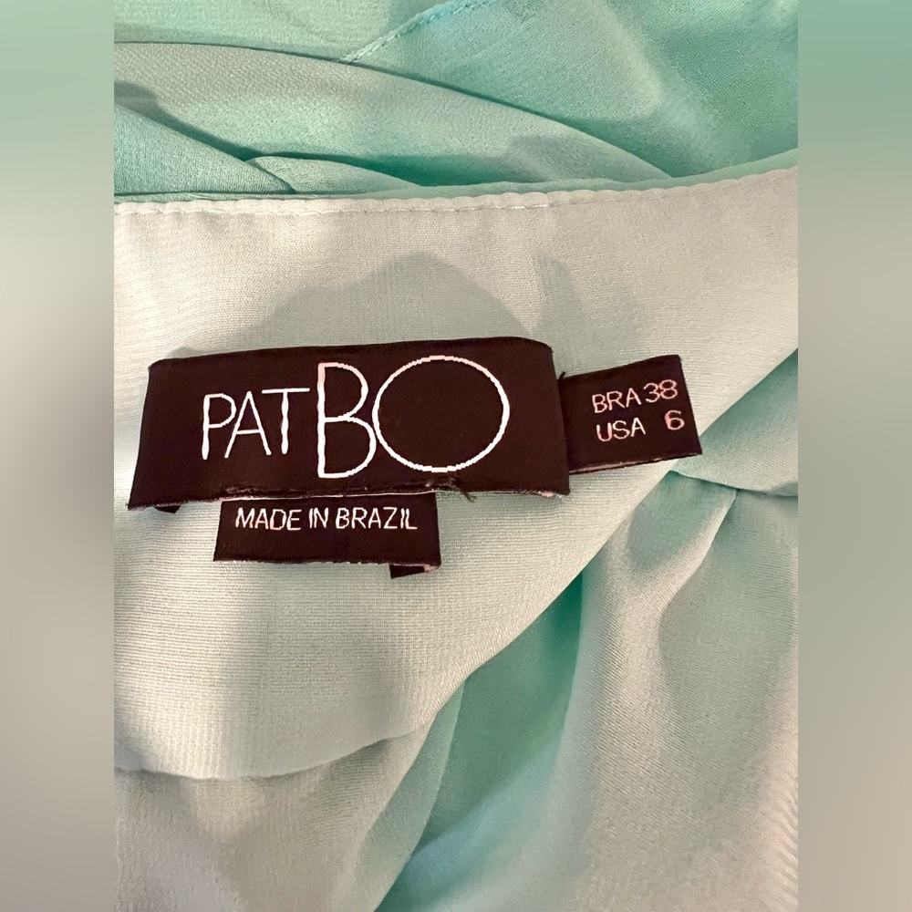 Patbo Flutter Sleeve Cut Out Chiffon Maxi Dress Size 6 EUC - Picture 7 of 8